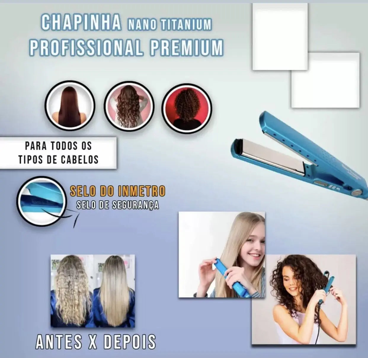 ✨ Mini Chapinha Prancha Portátil 127V | 230°C | Tecnologia Iônica e Titânio
