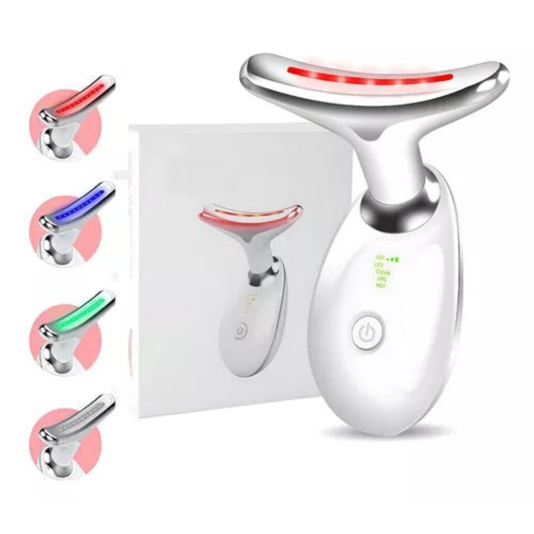 MASSAGEM FACIAL - Led Aparelho Tratamento Com Luz Bivolt EMS (Cores Sortidas)