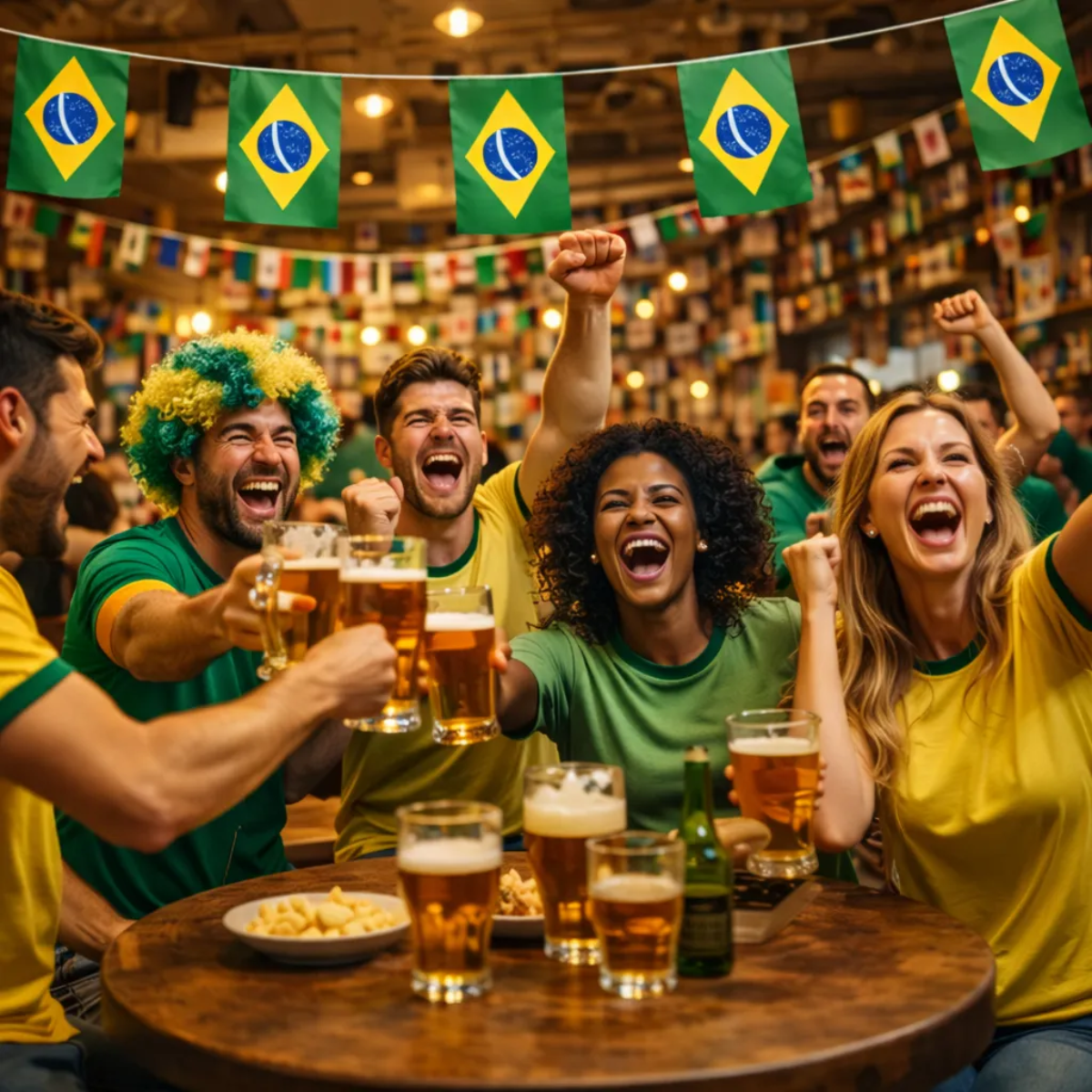 🇧🇷 Varal de Bandeirinhas Brasil 6 Metros – Copa do Mundo 🇧🇷