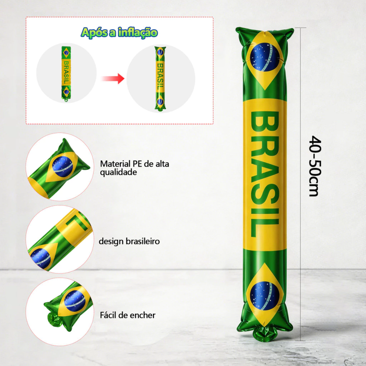 Conjunto Torcedor Brasil Copa 2026 Completo 12 Peças