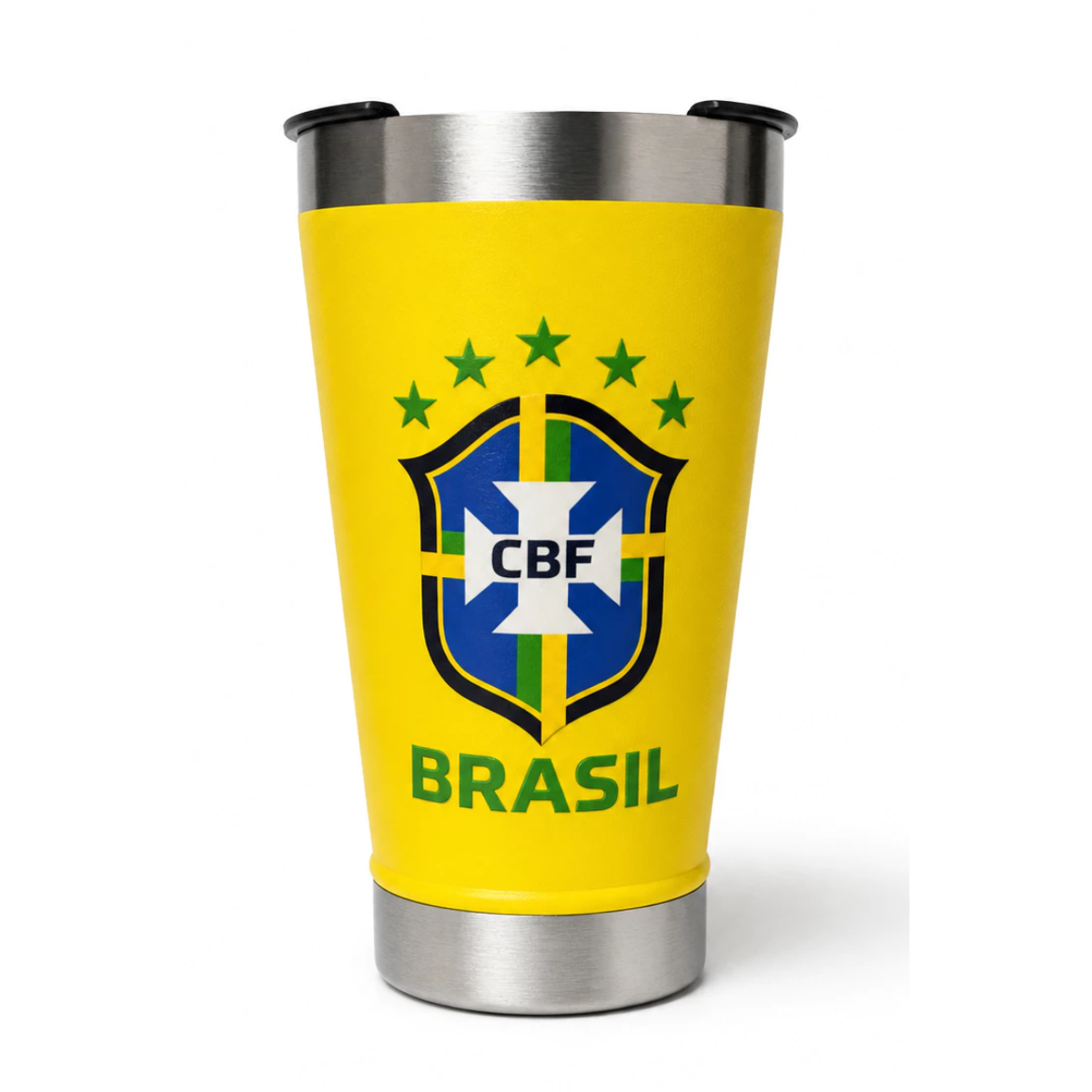 Copo Térmico Brasil CBF Aço Inox 473ml