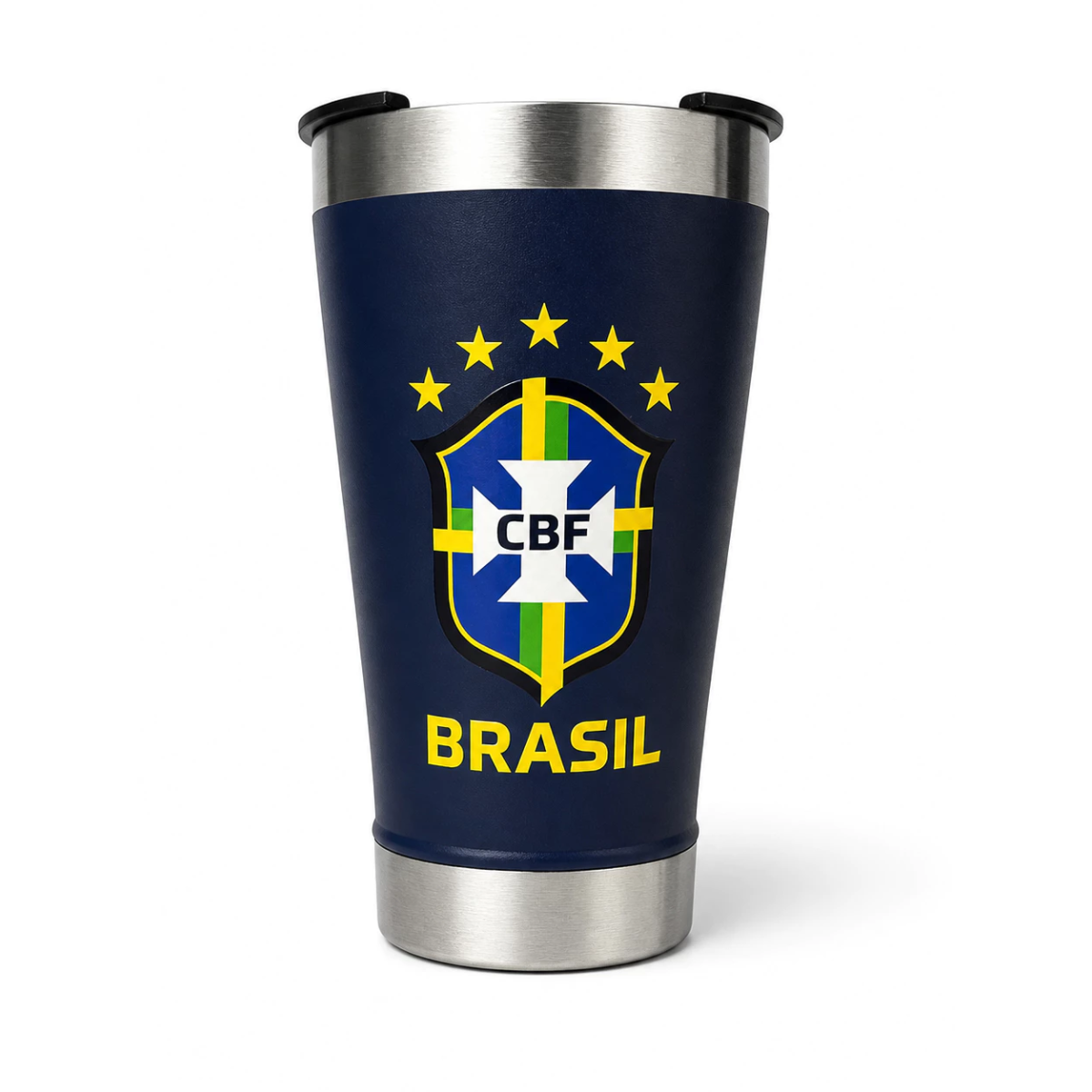 Copo Térmico Brasil CBF Aço Inox 473ml