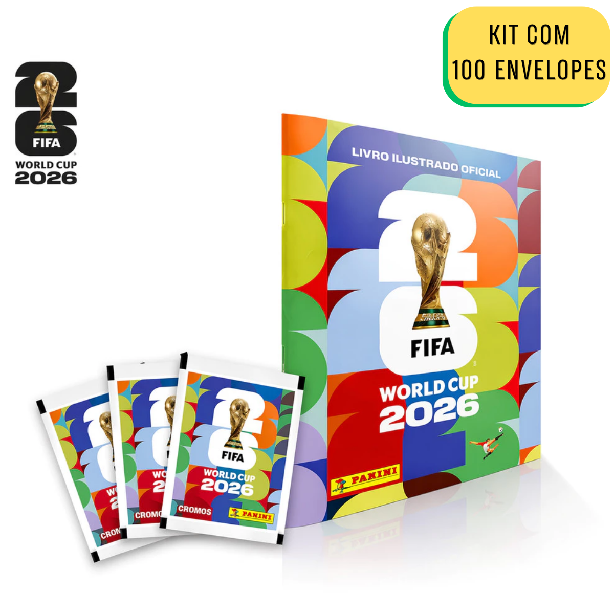 Álbum Copa do Mundo FIFA 2026 + Envelopes de Figurinhas A emoção do maior evento do planeta começa aqui!