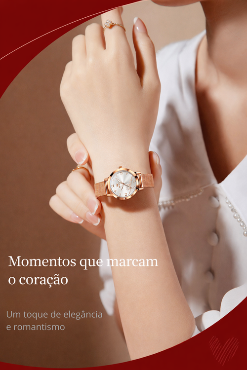 Relógio Feminino OLEVS 5530 Quartz Aço Inoxidável