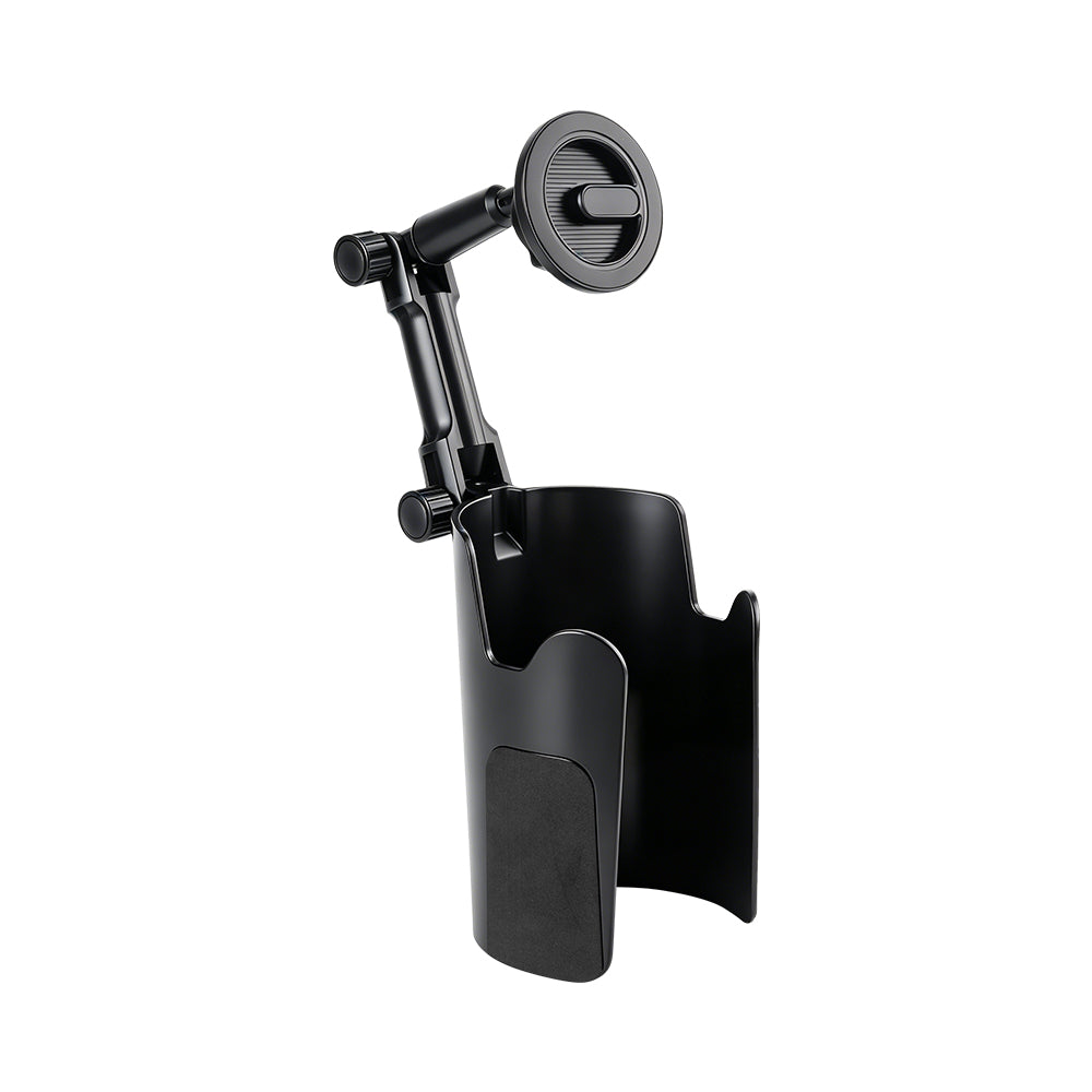 Suporte Magnético para Celular com Encaixe no Porta-Copos | Rotação 360° e Ajuste de Altura