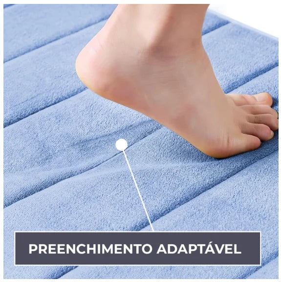 Tapete de Banheiro Premium Antiderrapante em Espuma de Memória – Design em Relevo