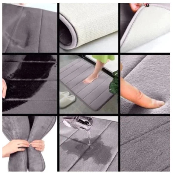 Tapete de Banheiro Premium Antiderrapante em Espuma de Memória – Design em Relevo