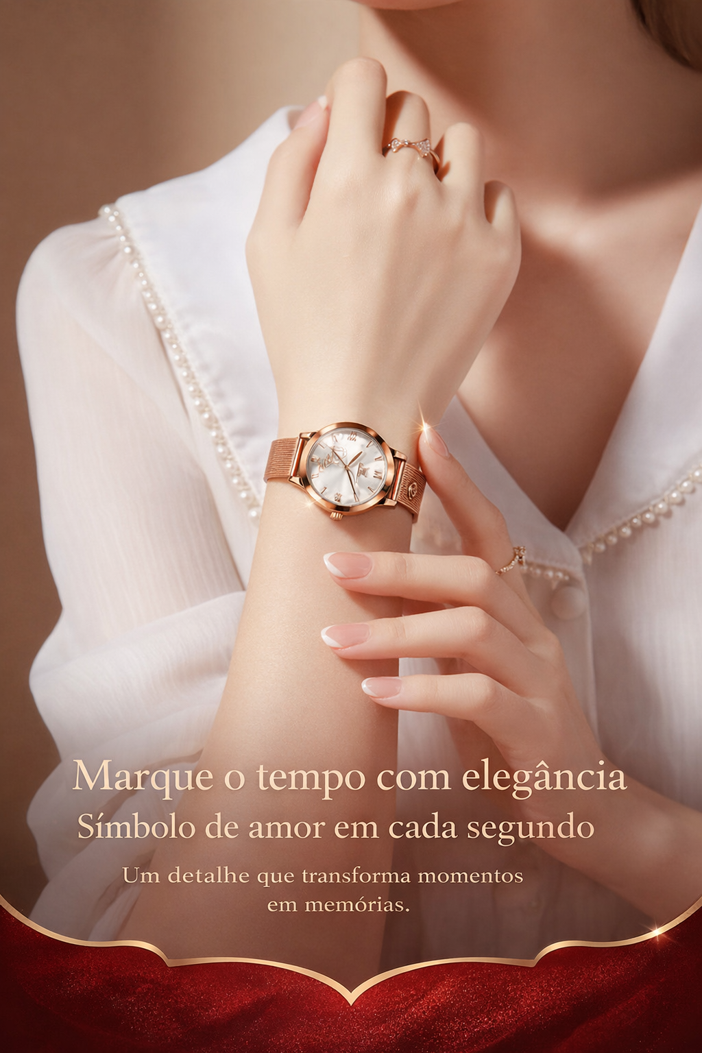 Relógio Feminino OLEVS 5530 Quartz Aço Inoxidável