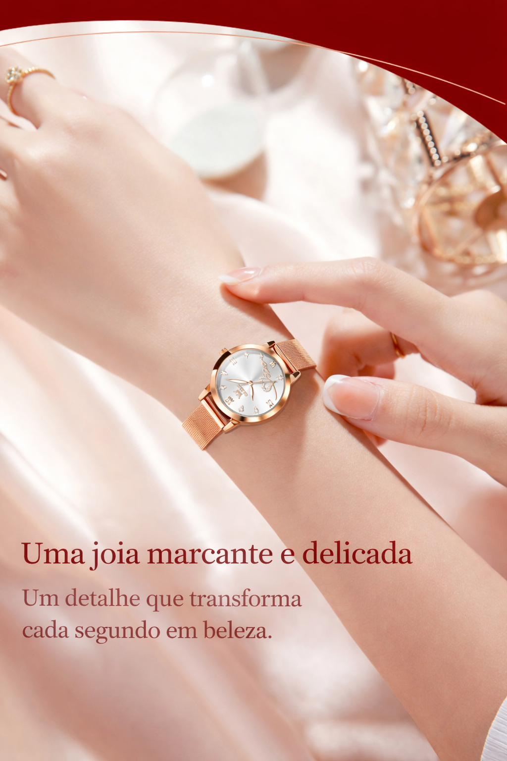 Relógio Feminino OLEVS 5530 Quartz Aço Inoxidável