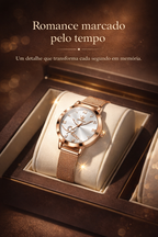 Relógio Feminino OLEVS 5530 Quartz Aço Inoxidável