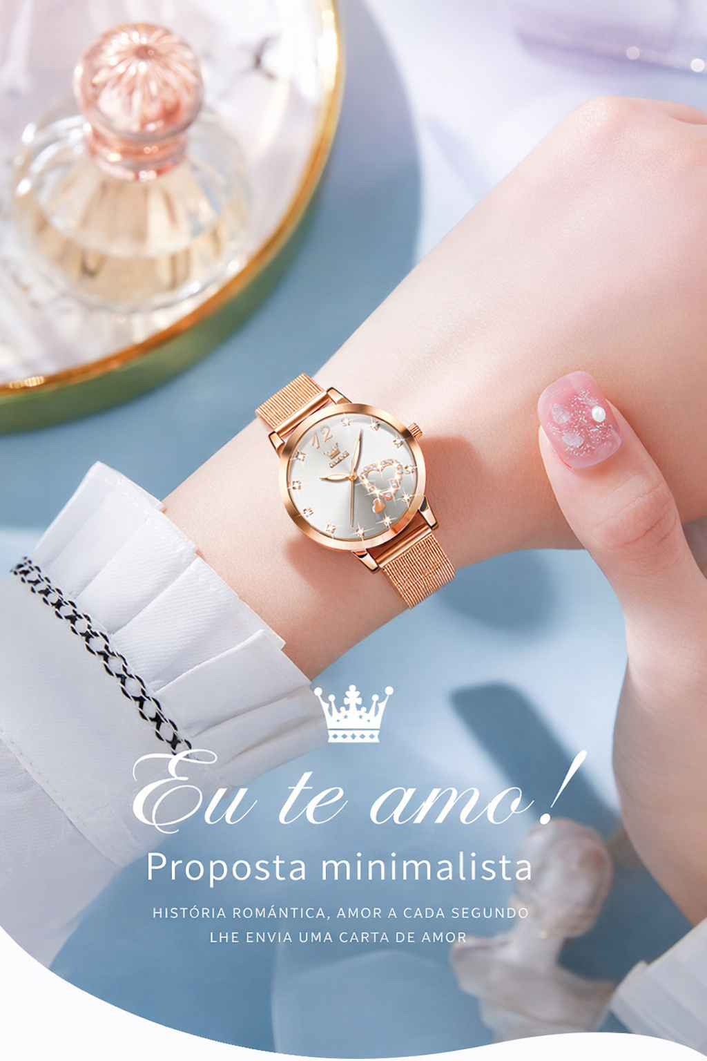 Relógio Feminino Olevs 5189 Elegante em Aço Inoxidável – Quartzo