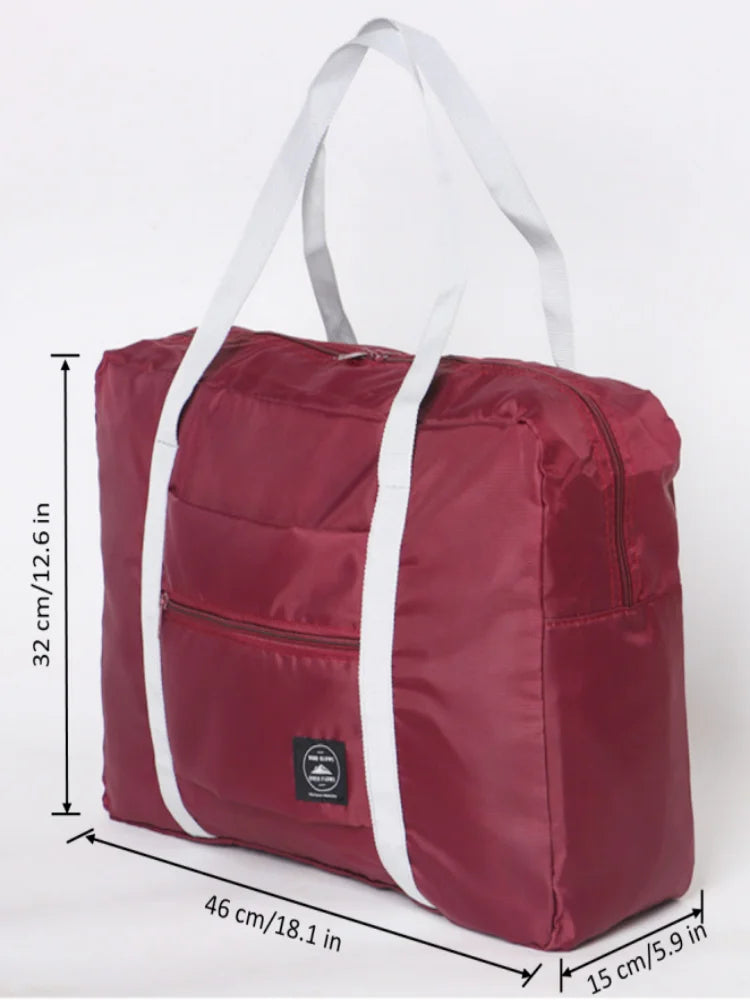 Bolsa de Viagem Dobrável – Leve, Grande Capacidade, Ideal para Avião, Academia e Fim de Semana