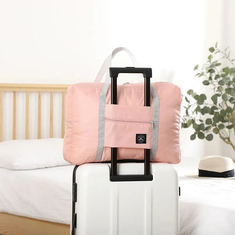 Bolsa de Viagem Dobrável – Leve, Grande Capacidade, Ideal para Avião, Academia e Fim de Semana