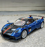 Miniatura Pagani Huayra BC 1:18 em Metal – Carro Esportivo Diecast com Som e Luz, Supercarro de Luxo Colecionável