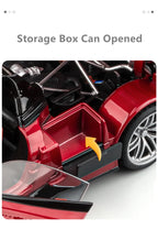 Miniatura Pagani Huayra BC 1:18 em Metal – Carro Esportivo Diecast com Som e Luz, Supercarro de Luxo Colecionável