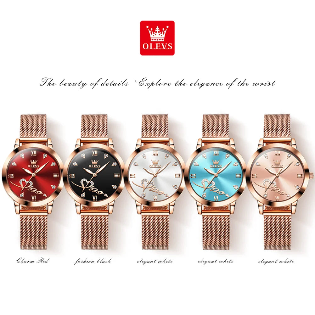 Relógio Feminino OLEVS 5530 Quartz Aço Inoxidável