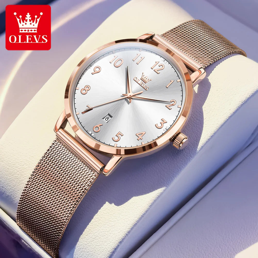 Relógio Feminino OLEVS 5653 Luxury Watch – Elegância para Todas as Ocasiões