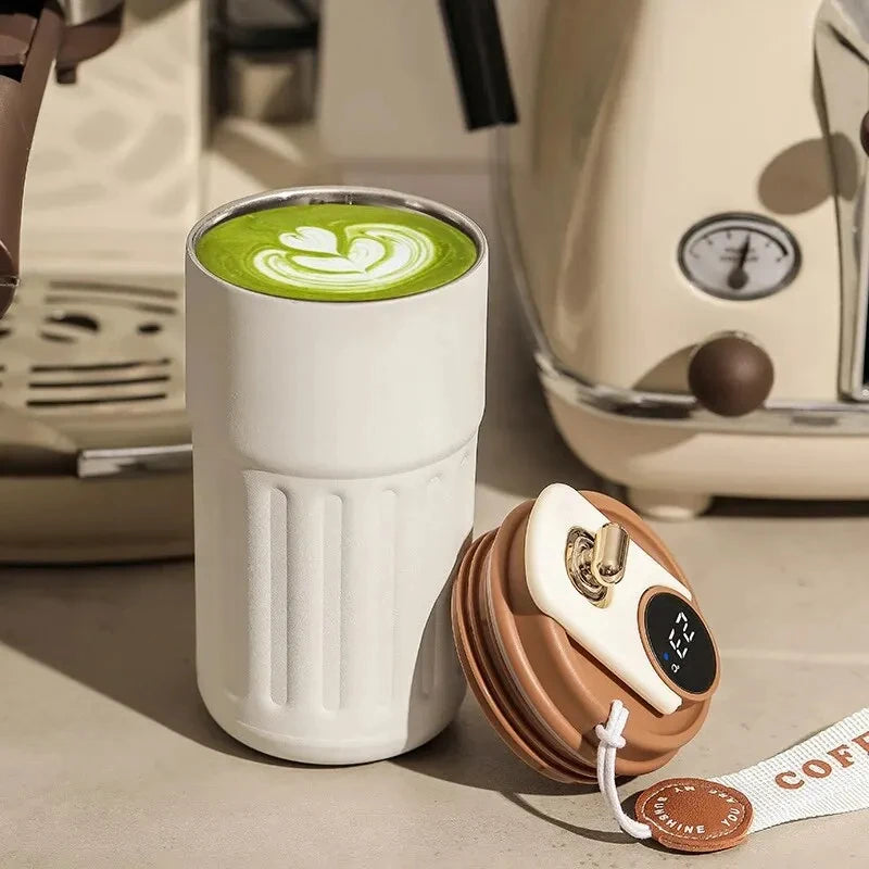 Copo Térmico Inteligente com Display de Temperatura em Aço Inoxidável | Ideal para Café, Carro e Presente