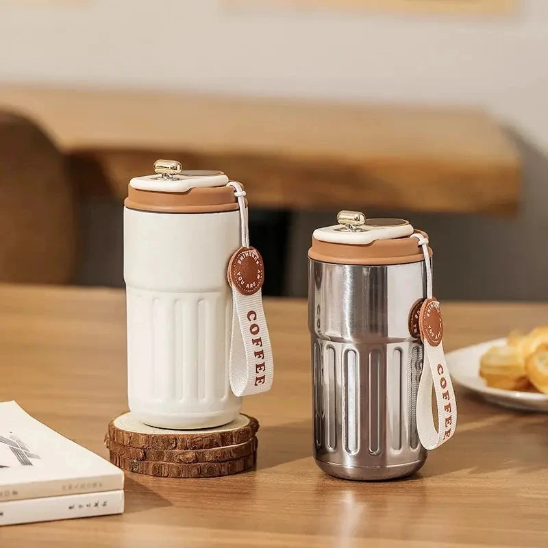 Copo Térmico Inteligente com Display de Temperatura em Aço Inoxidável | Ideal para Café, Carro e Presente