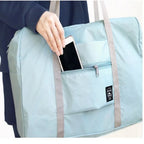 Bolsa de Viagem Dobrável – Leve, Grande Capacidade, Ideal para Avião, Academia e Fim de Semana