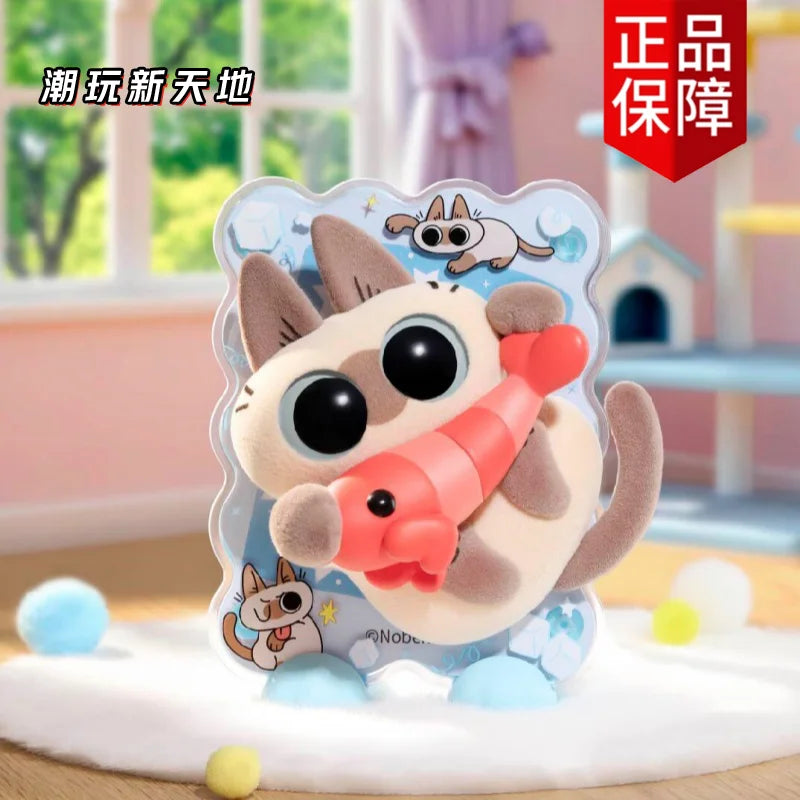 🐱 Azuki Siamese Cat Blind Box – Série Healing Moments | Ímã de Geladeira & Mini Figure Decorativa