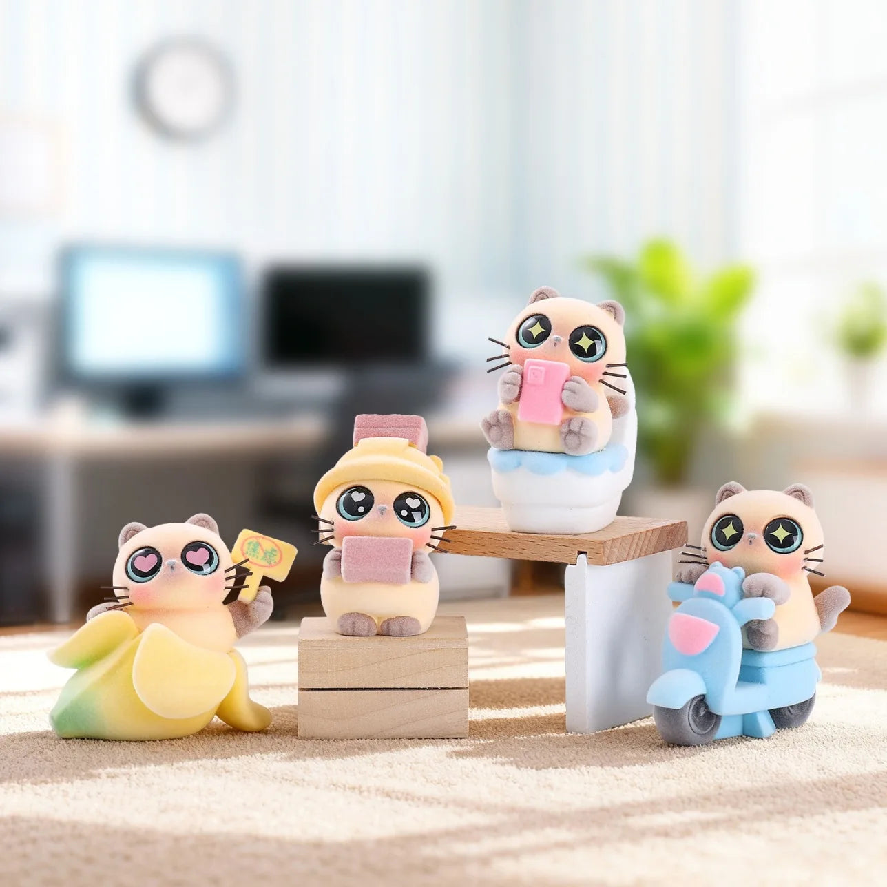 🐱 Blind Box Gatinhos Colecionáveis em Resina – Série Surpresa “Vida dos Gatos” (Edição Limitada)