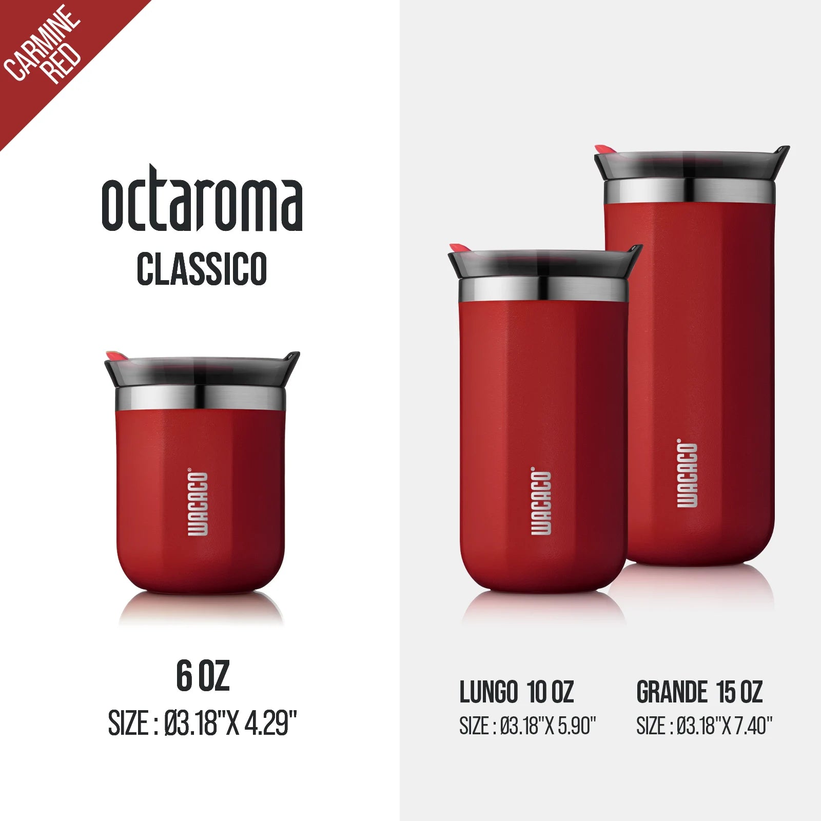 Copo Térmico WACACO Octaroma Inox a Vácuo – Anti Vazamento, Travel Mug Premiu