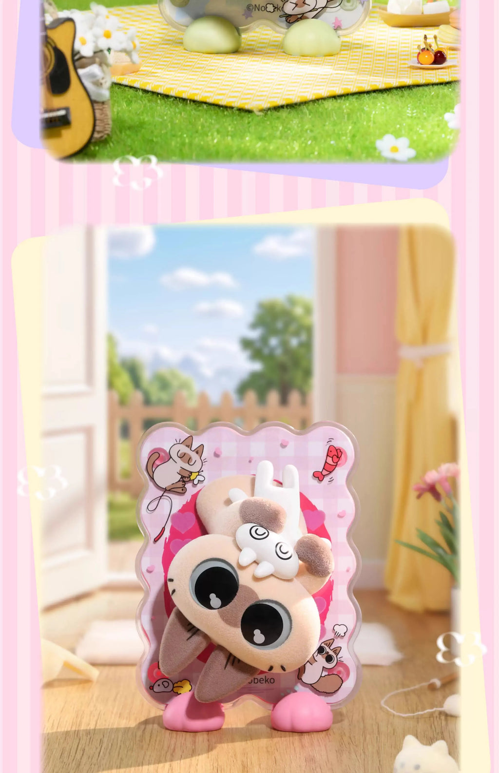 🐱 Azuki Siamese Cat Blind Box – Série Healing Moments | Ímã de Geladeira & Mini Figure Decorativa