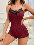 Body Feminino Sexy Renda com Bordado de Borboleta