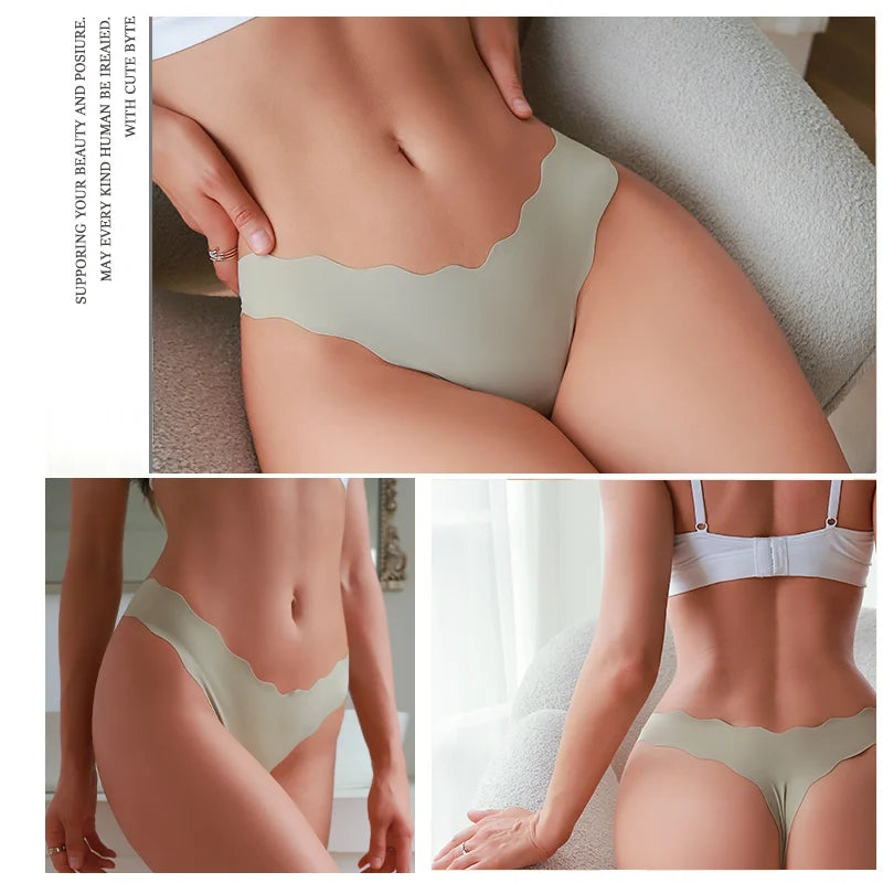 Calcinha Sexy Sem Costura Ice Silk Ultra Fina – Conforto Invisível e Toque Geladinho