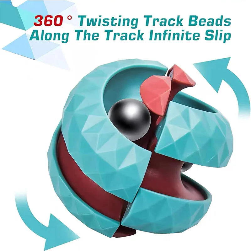 Spinner Orbit Ball – Brinquedo Antiestresse com Trilho Infinito para Ansiedade e Concentração
