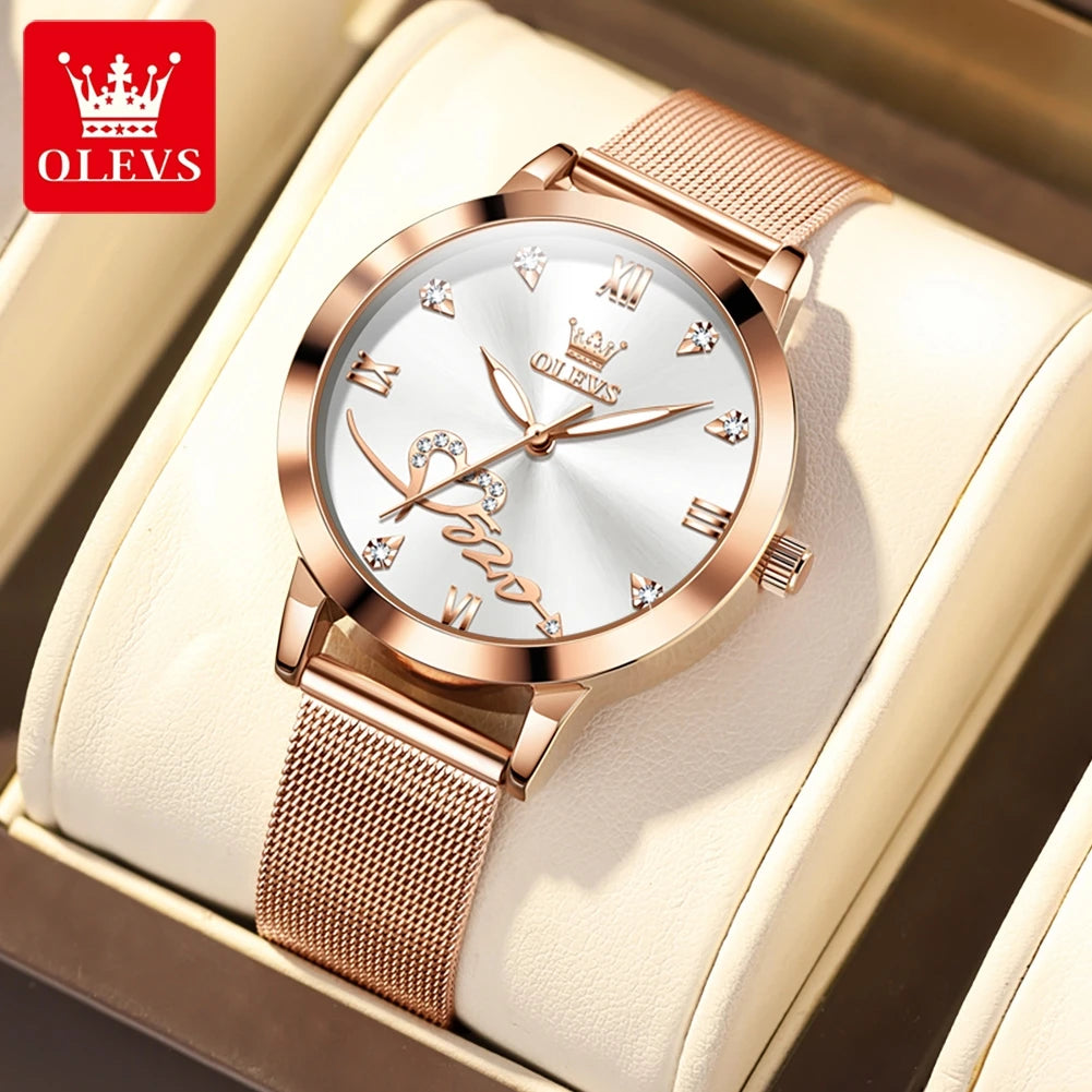 Relógio Feminino OLEVS 5530 Quartz Aço Inoxidável