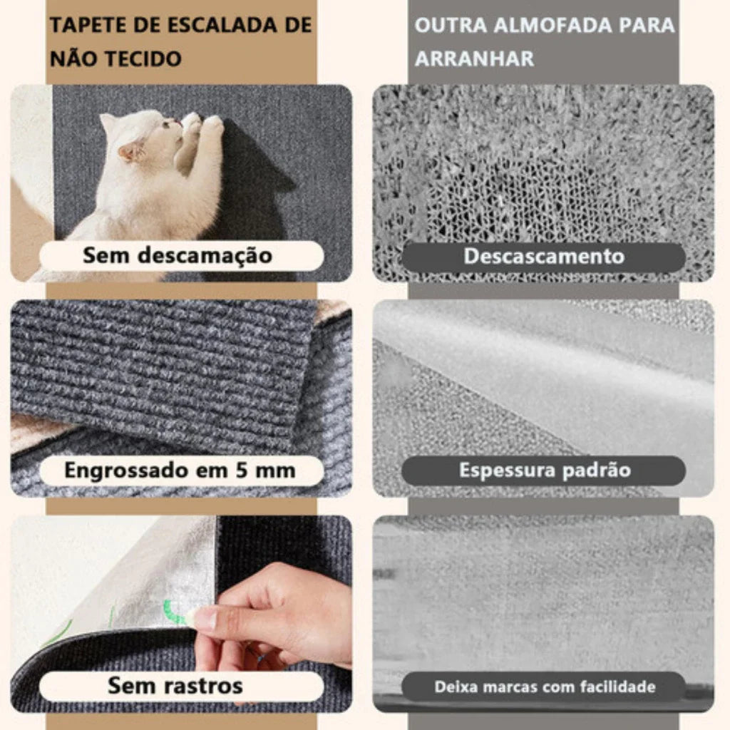 Protetor Anti Arranhões para Gatos – Adesivo para Sofá, Cama e Móveis em Carpete Resistente