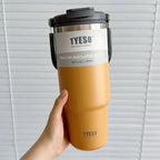 TYESO Tumbler Térmico Inox — Dupla Parede, Quente ou Gelado, Pronto Para Qualquer Jornada