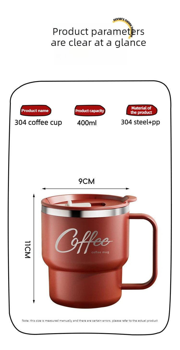 Caneca 400ml — Dupla Parede, Sem Vazamento, Perfeita Para Qualquer Rotina