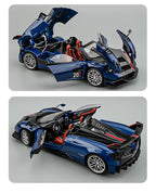 Miniatura Pagani Huayra BC 1:18 em Metal – Carro Esportivo Diecast com Som e Luz, Supercarro de Luxo Colecionável