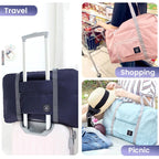 Bolsa de Viagem Dobrável – Leve, Grande Capacidade, Ideal para Avião, Academia e Fim de Semana