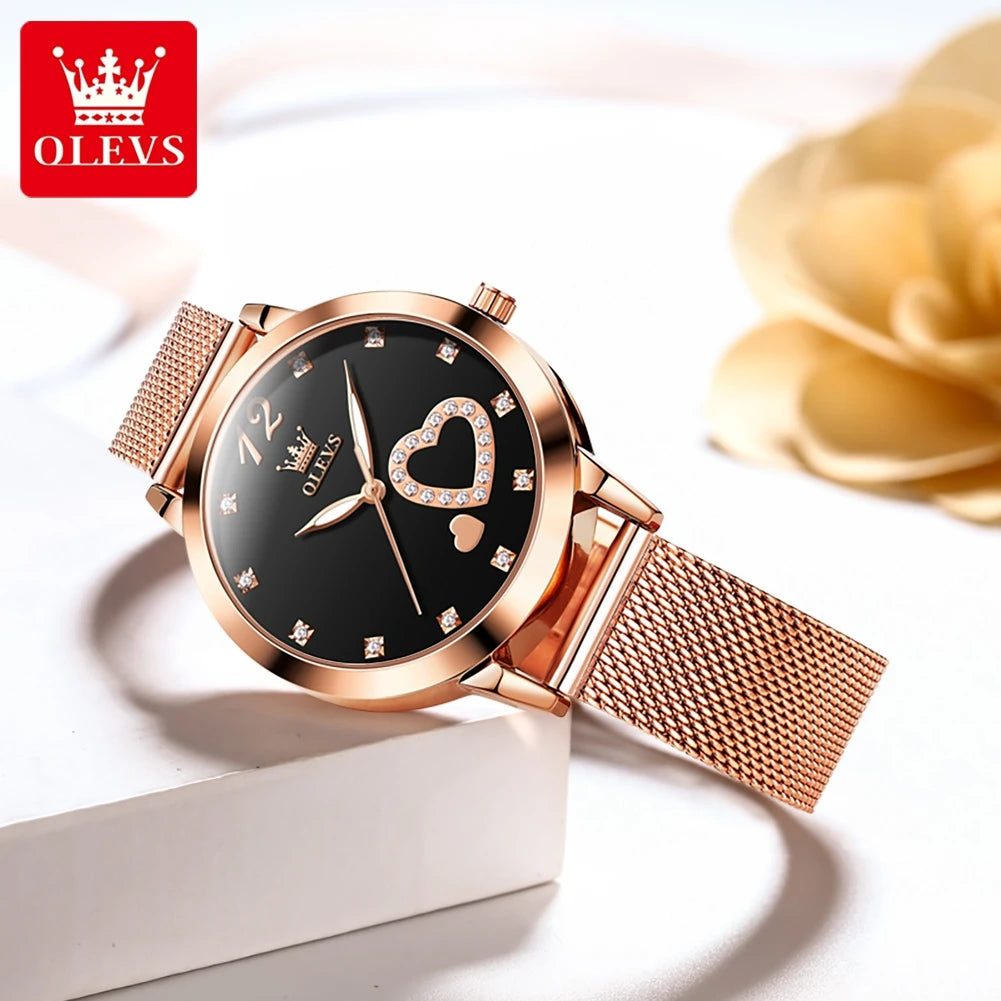 Relógio Feminino Olevs 5189 Elegante em Aço Inoxidável – Quartzo