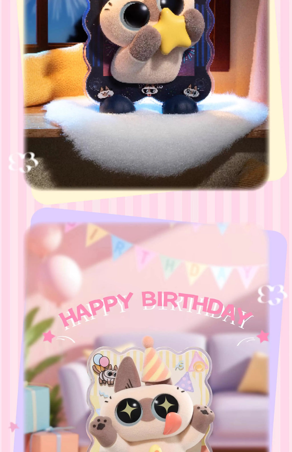 🐱 Azuki Siamese Cat Blind Box – Série Healing Moments | Ímã de Geladeira & Mini Figure Decorativa