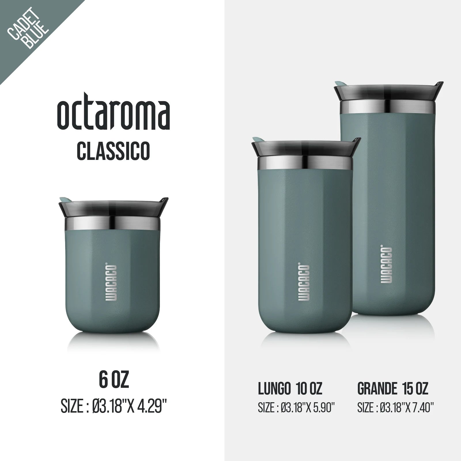 Copo Térmico WACACO Octaroma Inox a Vácuo – Anti Vazamento, Travel Mug Premiu