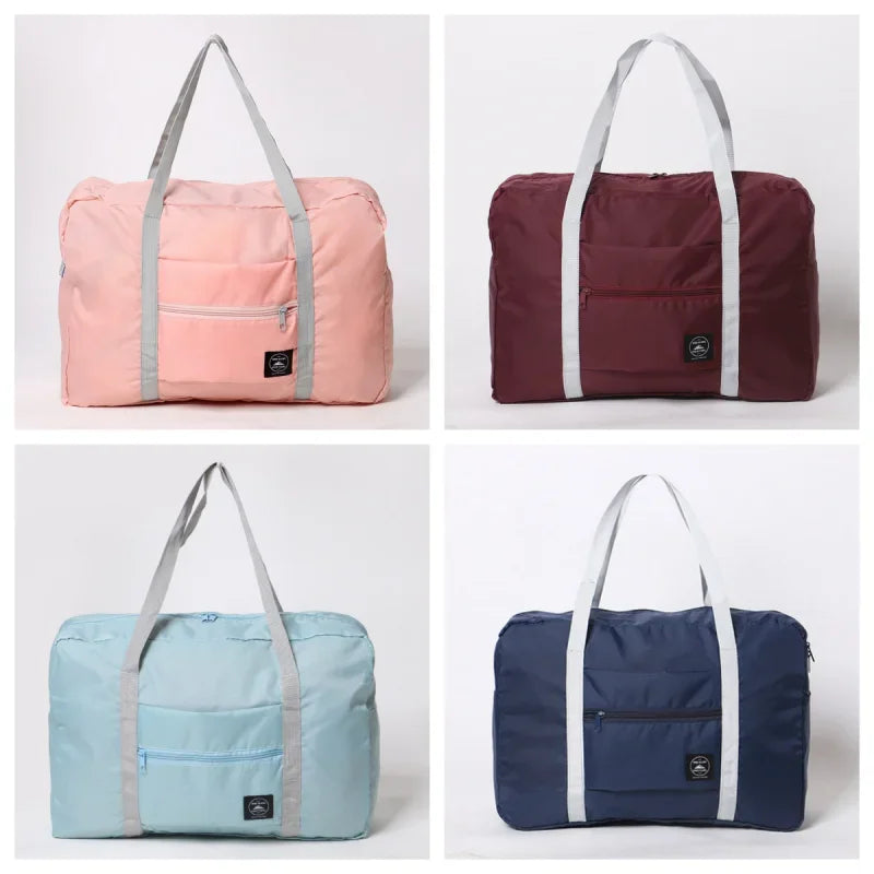 Bolsa de Viagem Dobrável – Leve, Grande Capacidade, Ideal para Avião, Academia e Fim de Semana