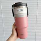 TYESO Tumbler Térmico Inox — Dupla Parede, Quente ou Gelado, Pronto Para Qualquer Jornada