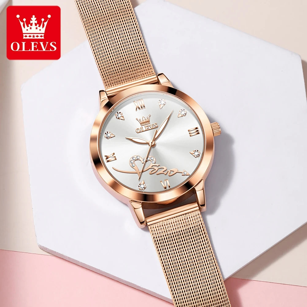 Relógio Feminino OLEVS 5530 Quartz Aço Inoxidável