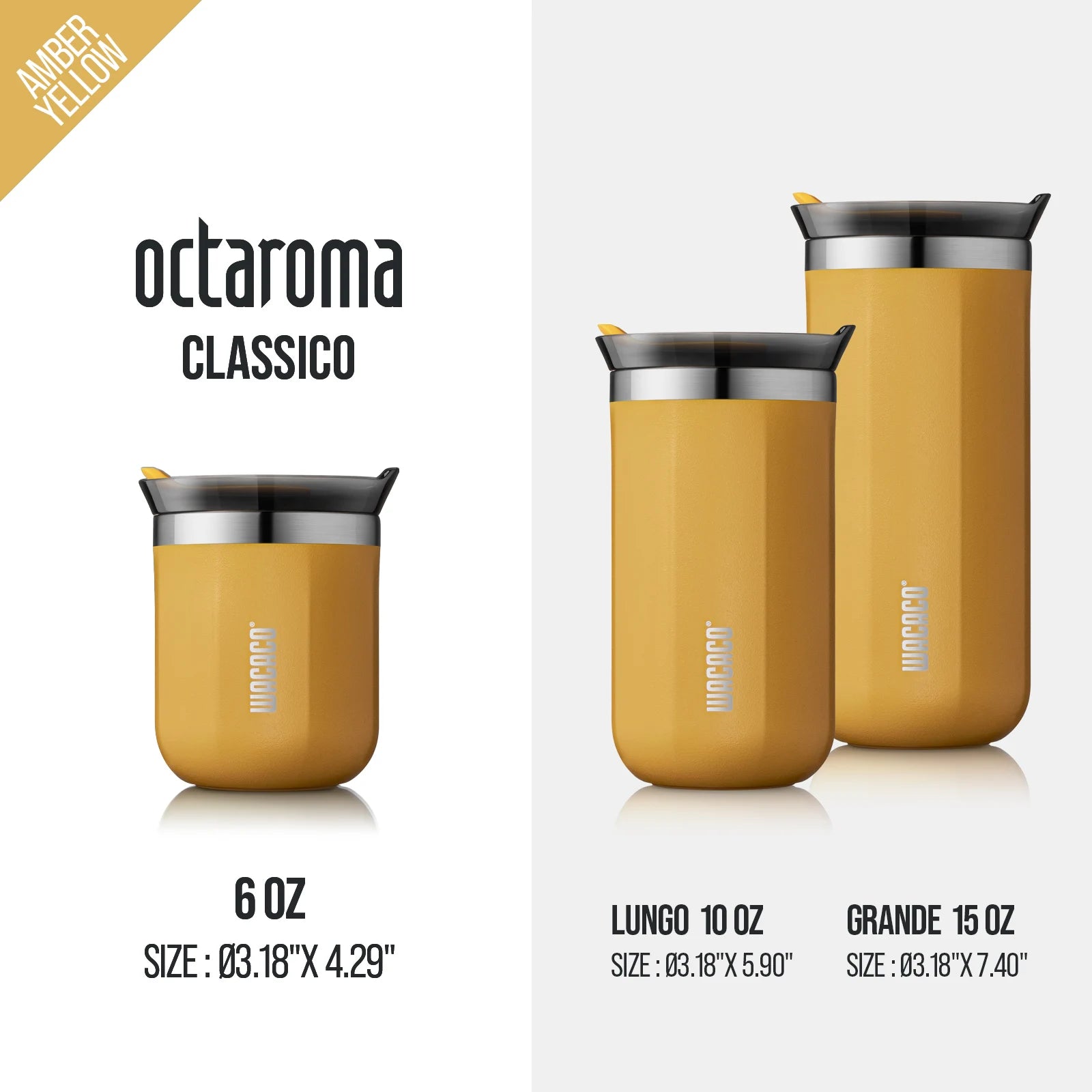 Copo Térmico WACACO Octaroma Inox a Vácuo – Anti Vazamento, Travel Mug Premiu