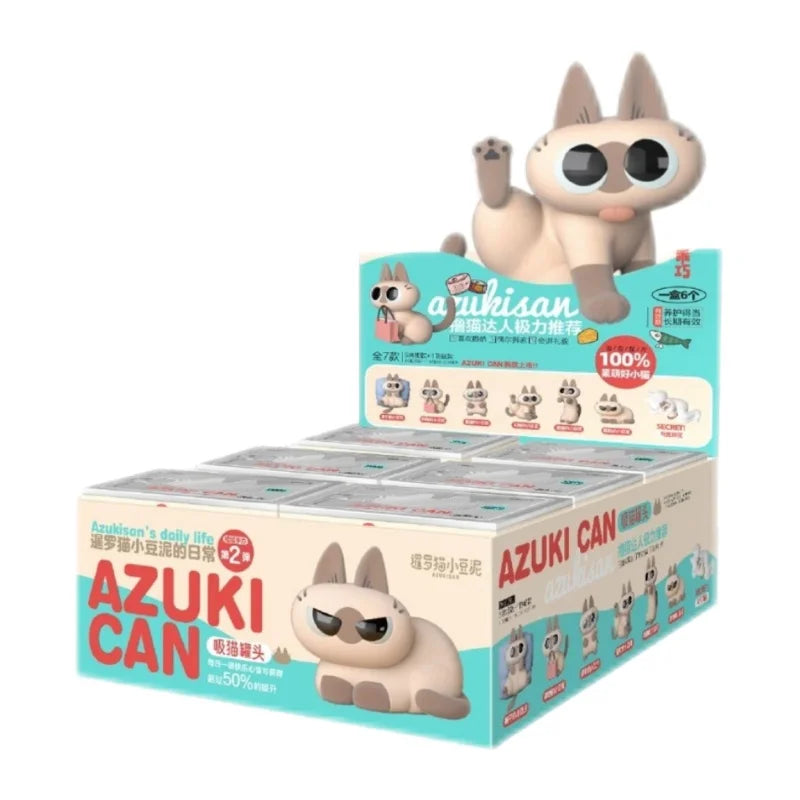 🎁 Blind Box Azuki Can Gatinho Siamês – Série Daily Life V2/V3 | Mini Figure Decorativa