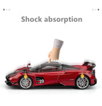 Miniatura Pagani Huayra BC 1:18 em Metal – Carro Esportivo Diecast com Som e Luz, Supercarro de Luxo Colecionável