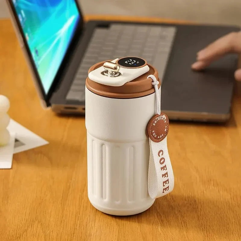 Copo Térmico Inteligente com Display de Temperatura em Aço Inoxidável | Ideal para Café, Carro e Presente