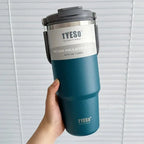 TYESO Tumbler Térmico Inox — Dupla Parede, Quente ou Gelado, Pronto Para Qualquer Jornada