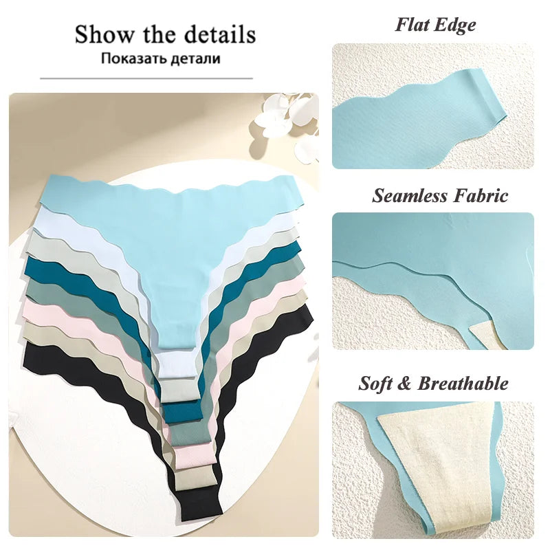 Calcinha Sexy Sem Costura Ice Silk Ultra Fina – Conforto Invisível e Toque Geladinho