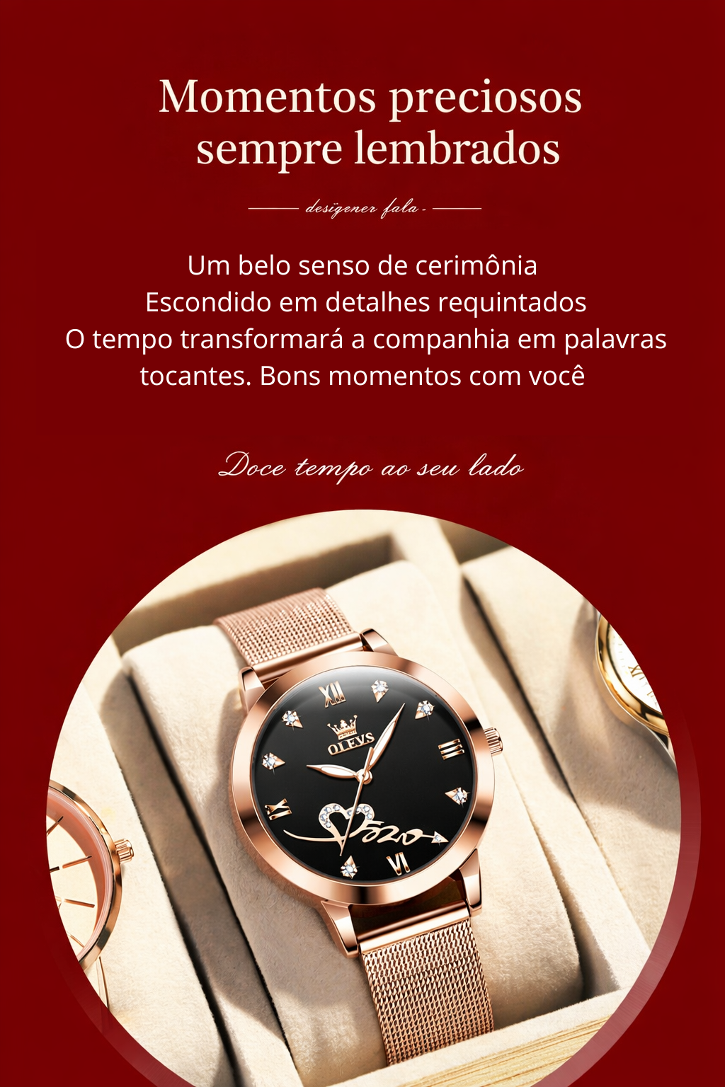 Relógio Feminino OLEVS 5530 Quartz Aço Inoxidável